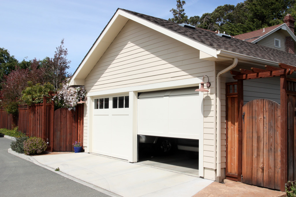 garage in suburban house